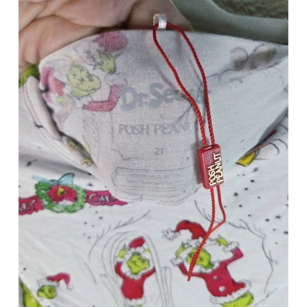 Posh Peanut Disney Christmas Pajama Bundle 2T Mickey + Grinch Bamboo‎ 2 Sets